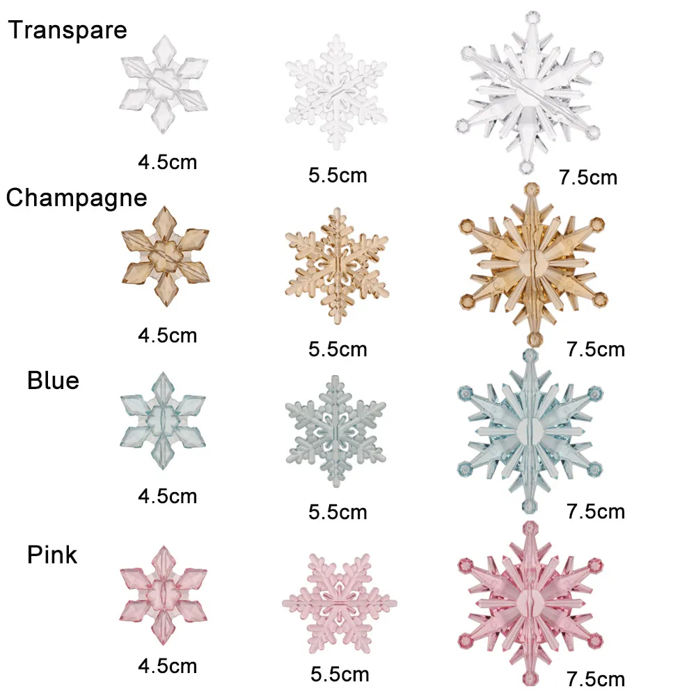 10 шт. Рождественская искусственная Снежинка подвесной декор в форме снежинок прозрачные акриловые кристаллы-стразы кулон фестиваль Декор Ремесло