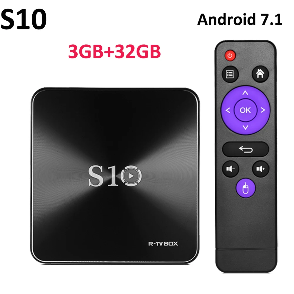 S10 ТВ приставка 3 ГБ DDR4 32 Гб Amlogic S912 Восьмиядерный Android 7 1 2 4G/5G wifi Bluetooth 4 4K Ультра