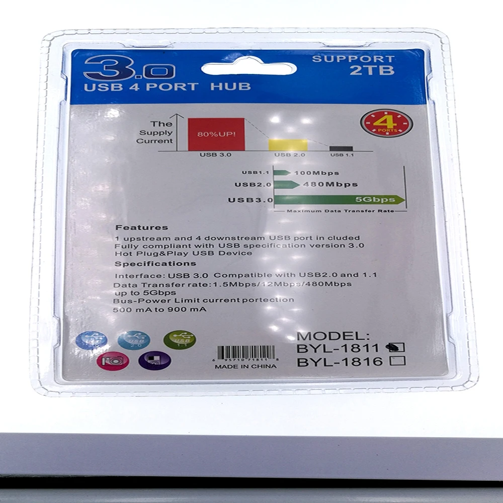 Usb3.0 сверхскорости 4 Порты концентратор 28 см