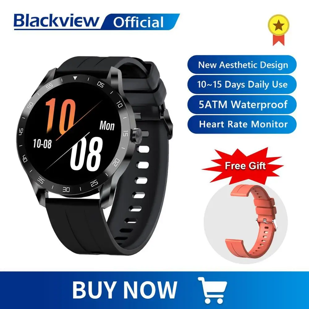 Blackview X1 Smartwatch 5ATM Waterdicht Hartslag Mannen Vrouwen Sport Klok  Slaap Monitor Ultra Lange Battrey Voor Ios Android telefoon|Smart Watches|  - AliExpress