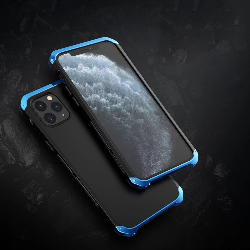 Comprar Funda metálica de aluminio para iphone 11 funda híbrida trasera para iphone 11 pro funda protectora máxima a prueba de golpes funda Fundas