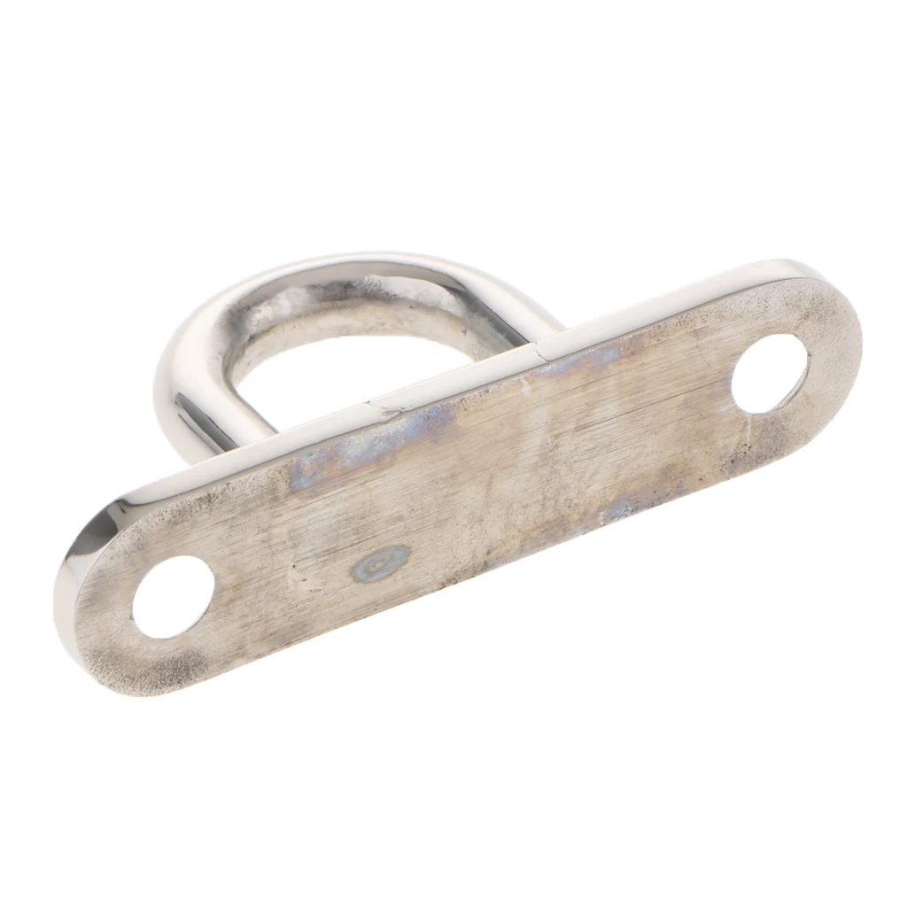Eye Plates Stainless Steel Oblong Pad Eye Ring Hook Ceiling Hook for Yoga Swings Hammocks/Boat Rigging/Marine Deck Hardware
