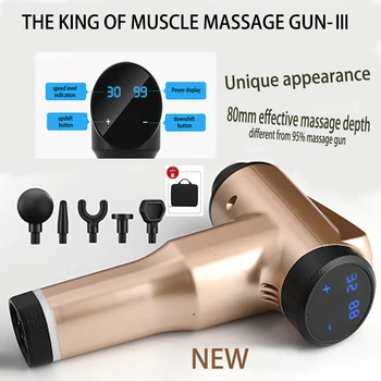 

32 speed levels Massage Gun Rechargeable Muscle Stimulator Deep Tissue Professional Massager Body Relaxation Pain Relief