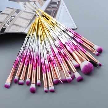 

10/20pcs Bling Eye Makeup Brushes Set Eyelash Eyeshadow Eyebrow Eyeliner Foundation Face Lip Make Up Mascara Brush Beauty Tool