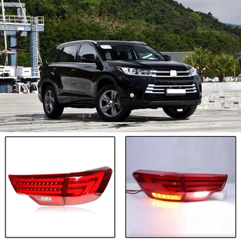 

CAPQX 4PCS/Lot For Toyota Highlander 2015-2018 LED Taillight Rear Brake Tail Light tail light tail lamp Turn Signal brake light