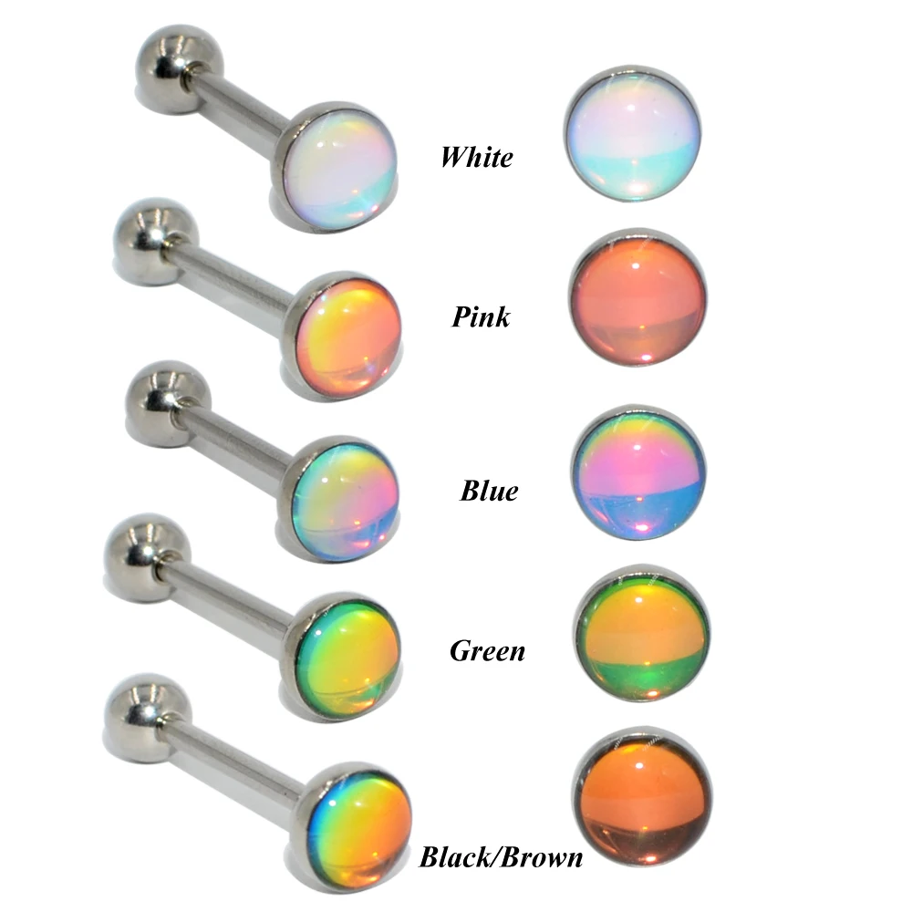 Piercing Jewelry Body Piercing Jewelry Body Jewelry Surgical Steel Tongue Barbell Ring 1PC