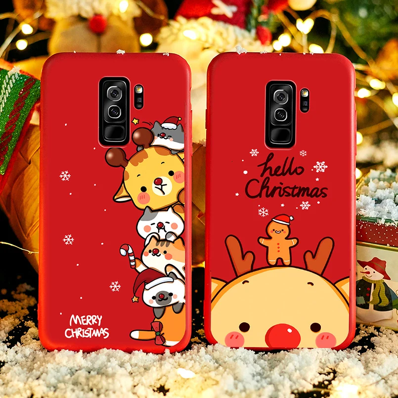 Рождество для samsung Galaxy A30 A50 A5 A7 A8 чехол силиконовый милый чехол Санта Клаус для samsung Galaxy S7 S8 S10 Note 9 10