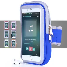 Нарукавник для мобильного телефона, спортивная сумка для бега на открытом воздухе, с окошком, с сенсорным экраном, на молнии, водонепроницаемая сумка на руку, 6,5 дюймов, универсальная