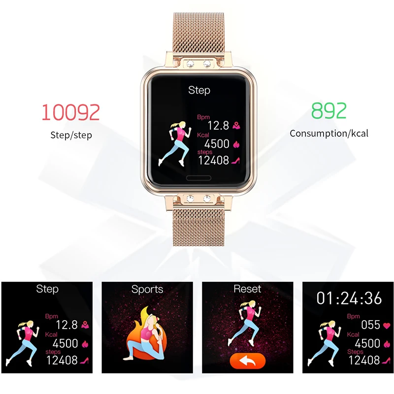 LIGE 2020 New Smart Watch Women Heart Rate Women