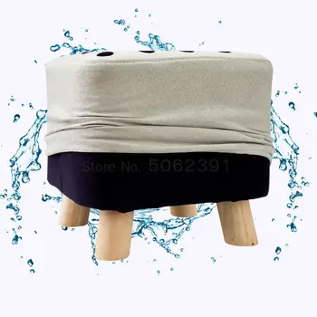 

Small Stool, Household Cloth, Solid Wood For Shoes, Stool, Creative Square Stool, Living Room, Small Stool, Small Chair, Sofa, T
