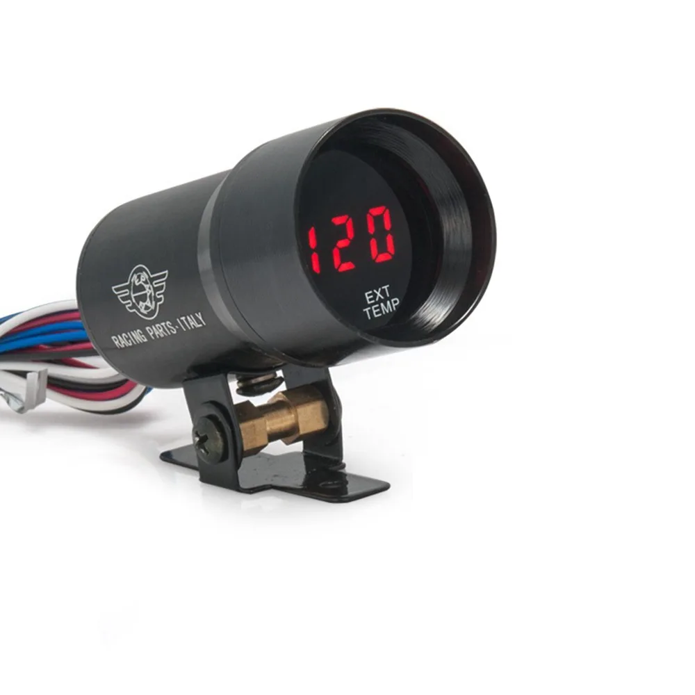 37mm Smoke Exhaust Gas Temperature EGT Gauge Red Digital Shift Light Style Meter Pod Red LED Black For BMW e3 EP37BKEXT