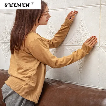 

Wallpaper self-adhesive bedroom foam 3d wall stickers soft pack wallpaper bedside living room TV background decoration stickers