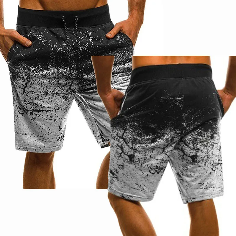 Men Casual Shorts Fashion Printed Joggers Short Sweatpants 2021 Summer Drawstring Hip Hop Slim Workout Shorts Plus Size