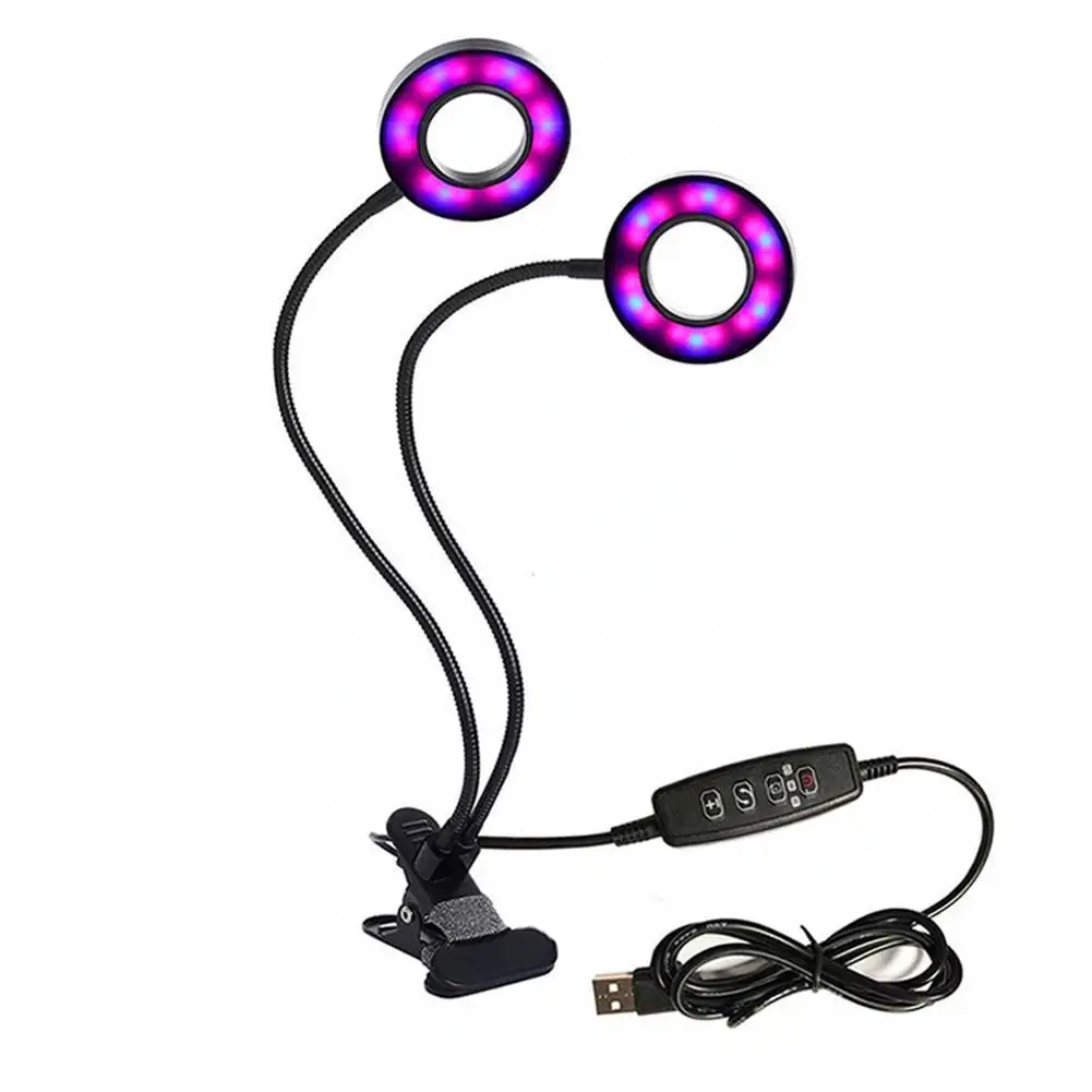 Dual Head clip LED Grow Light Bulb Plant Lights for Indoor Plants Desk | Освещение