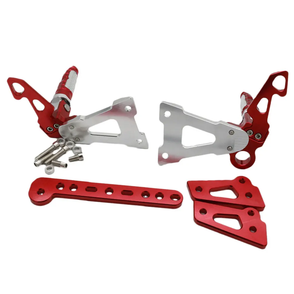 Мотоцикл с ЧПУ Алюминиевый сплав Rearset подножка колышки педали для Yamaha RC150 LC150 - Цвет: Red