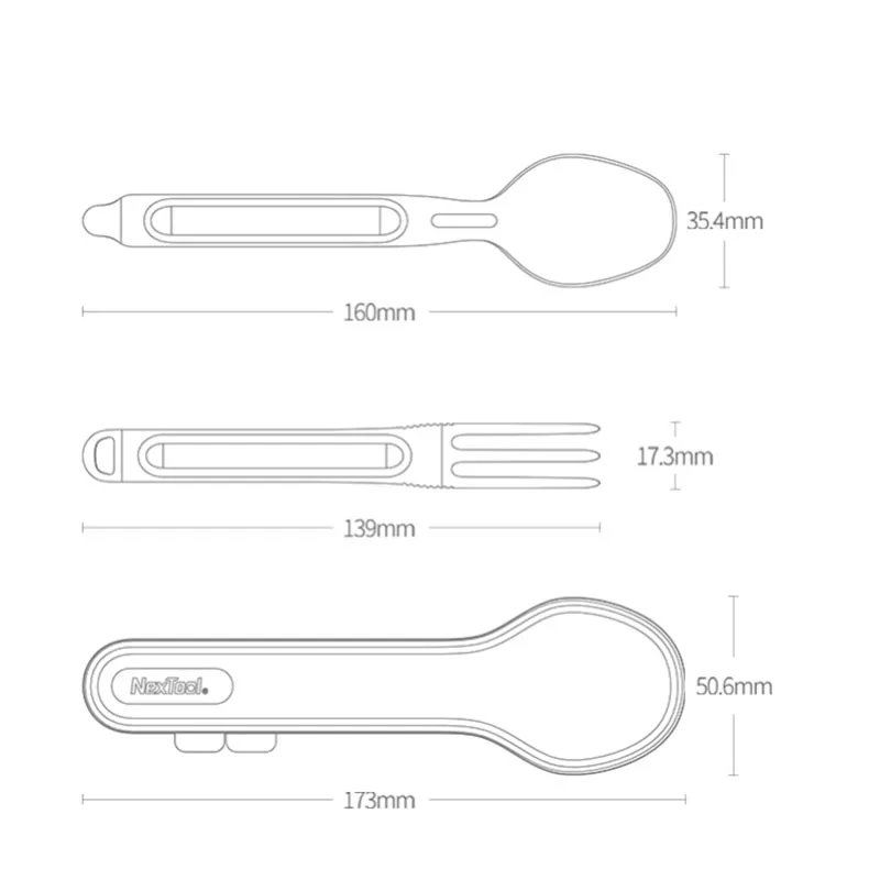 Xiaomi NexTool вилка ложка для отдыха на открытом воздухе чистый Титан походная посуда 2-в-1 съемный Спорт на открытом воздухе здоровый удобно