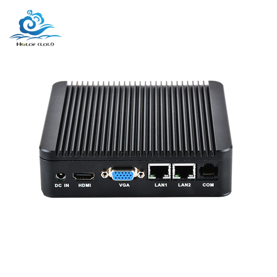 

HLY Fanless Mini PC Celeron J1900 Quad-Cores Dual LAN Windows 10 HDMI VGA WiFi Family Computer Desktop PC