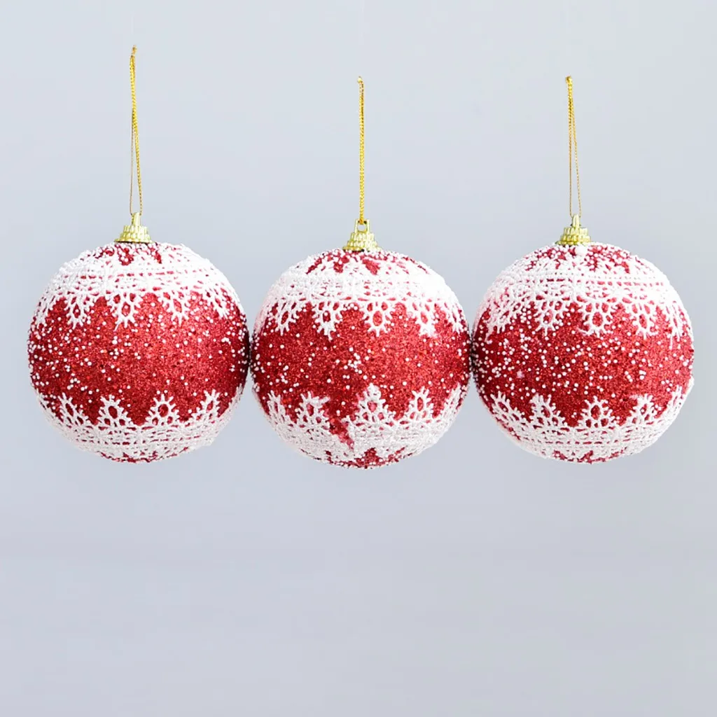 Рождественский шар украшения для рождественской елки Декор для рождественского праздника 7,5 см 3 шт. для дома Санта Клаус веселая Рождественская вечеринка