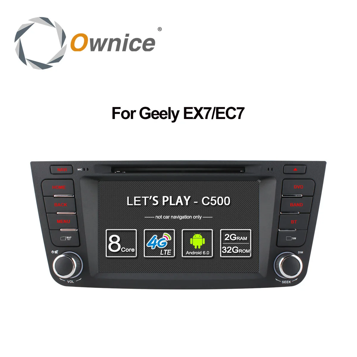 Автомобильный DVD плеер Ownice C500 8 ядер Geely Emgrand GX7 EX7 X7 Android 6 0 Gps 2 din Гб ОЗУ 32 ПЗУ
