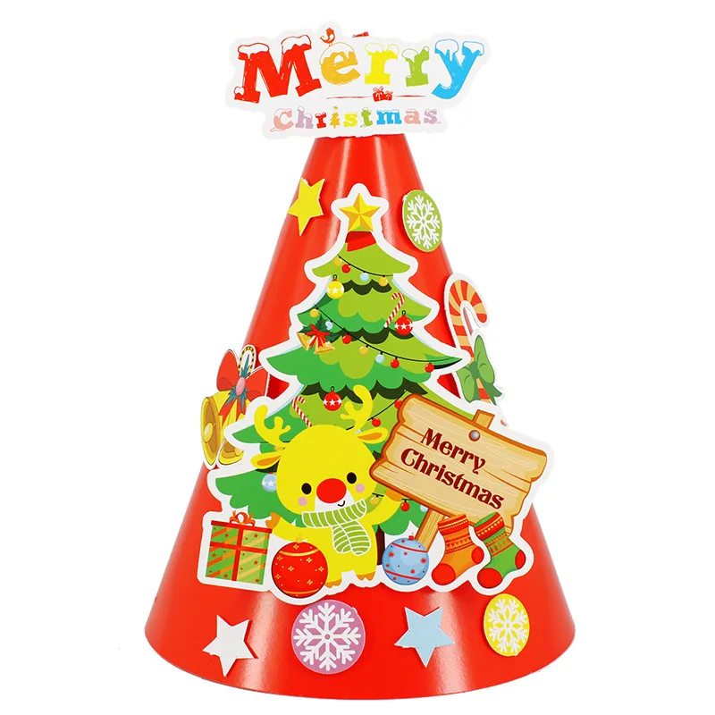 christmas decoration/hat kindergarten lots arts crafts diy toys Puzzle crafts kids educational for children's toys girl/boy gift - Цвет: Christmas tree1