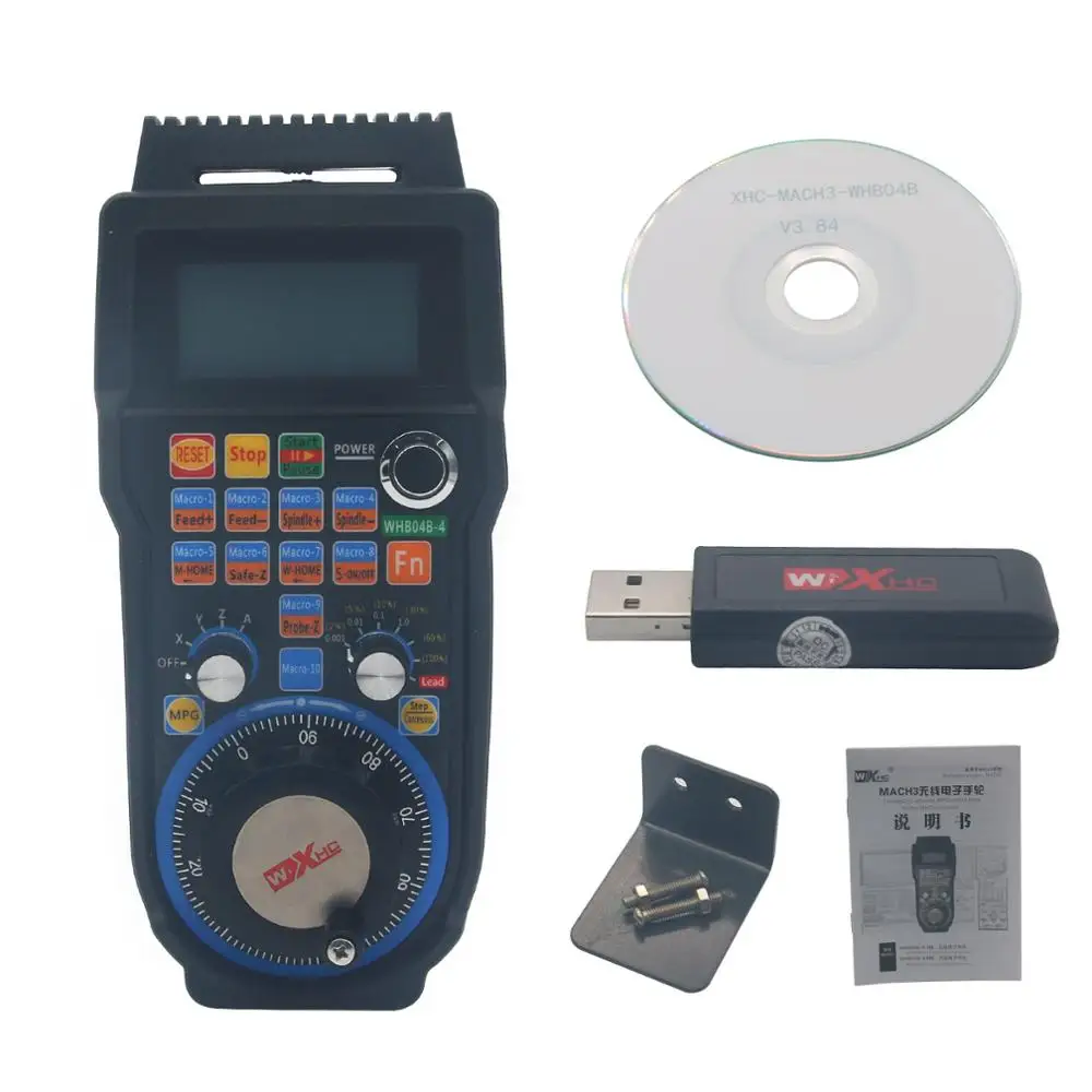 Maxgeek 4 осевая 6 axis XHC Usb Беспроводная Mach3 дистанционный MPG Подвеска с ЧПУ USB маховик и