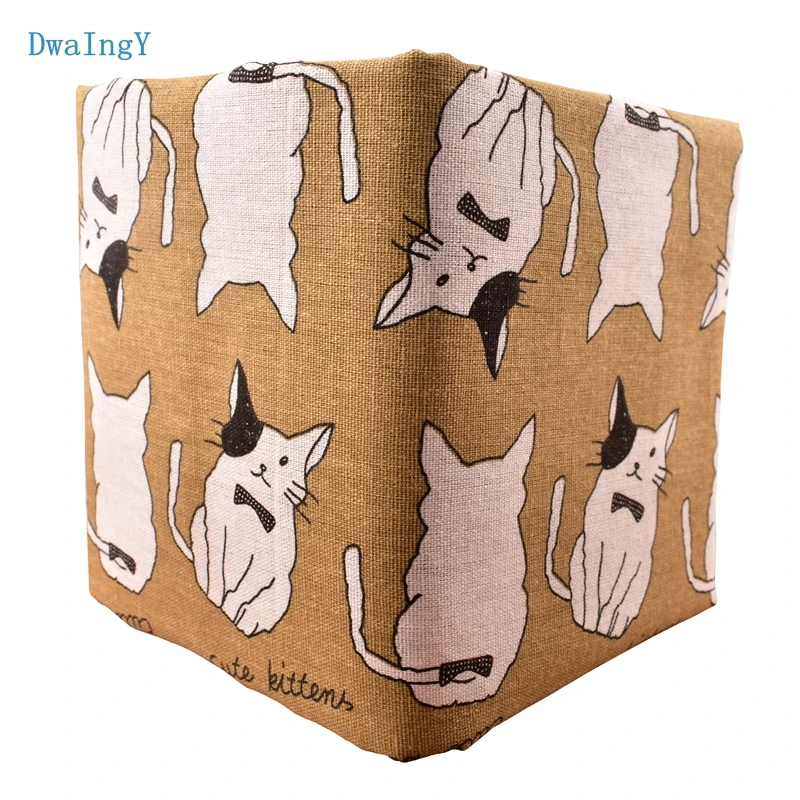 

DwaIngY 2019 New Cat Series Printed Cotton Linen Fabric For Patchwork,DIY Quilting Sewing pillowcase Placemat Cushion Half meter
