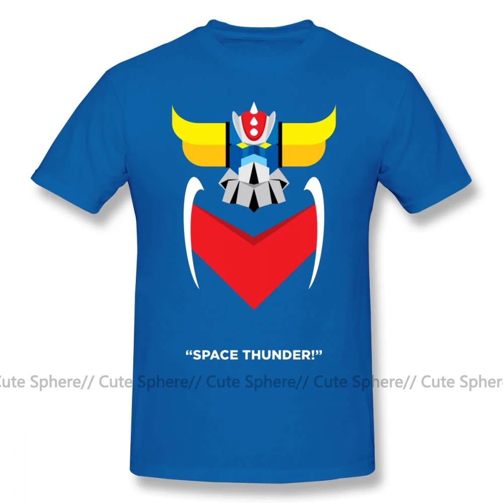 Футболка Grendizer, футболка Grendizer, футболка с принтом, Повседневная футболка, мужская Милая 5x хлопковая футболка с коротким рукавом - Цвет: Blue