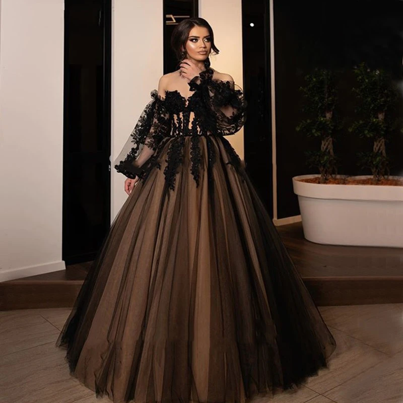 wedding dresses in black