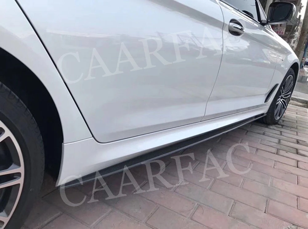 Углеродное волокно/FRP боковые юбки фартуки для BMW 5 серии G30 G31 528i 530i 540i M Sport- MP стиль под защитой двери