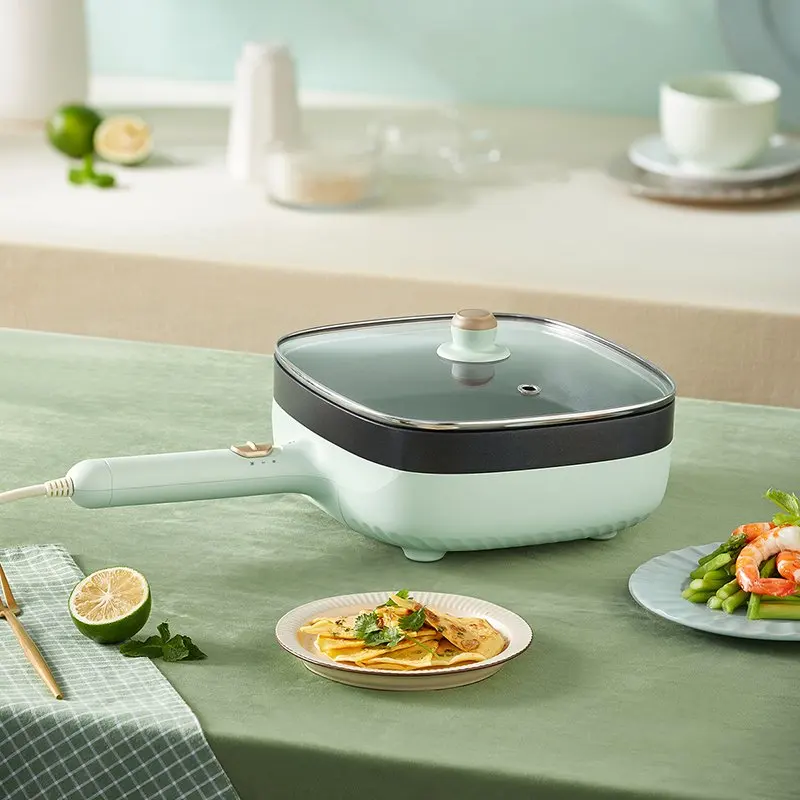 220V Non-stick Electric Frying Pan For Kithcen Home Multicooker Portable Electric Cooking Machine Hot Pot