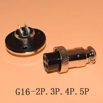 

1pcs GX16 circular flange aviation plug socket 4-6 core a125v copper silver connector installed 16 mm hole