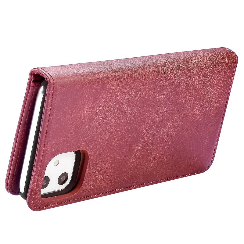 Задняя крышка PU кожаный чехол-кошелек слот для кредитных карт Coque Holder-красный