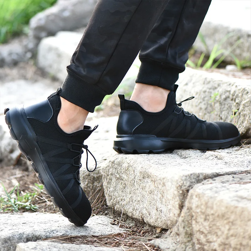 XIZOU 2020 Safety Boot Air Mesh Men's Safety Shoes Steel Toe Boots Men Puncture-Proof Work Sneakers indestructible shoes