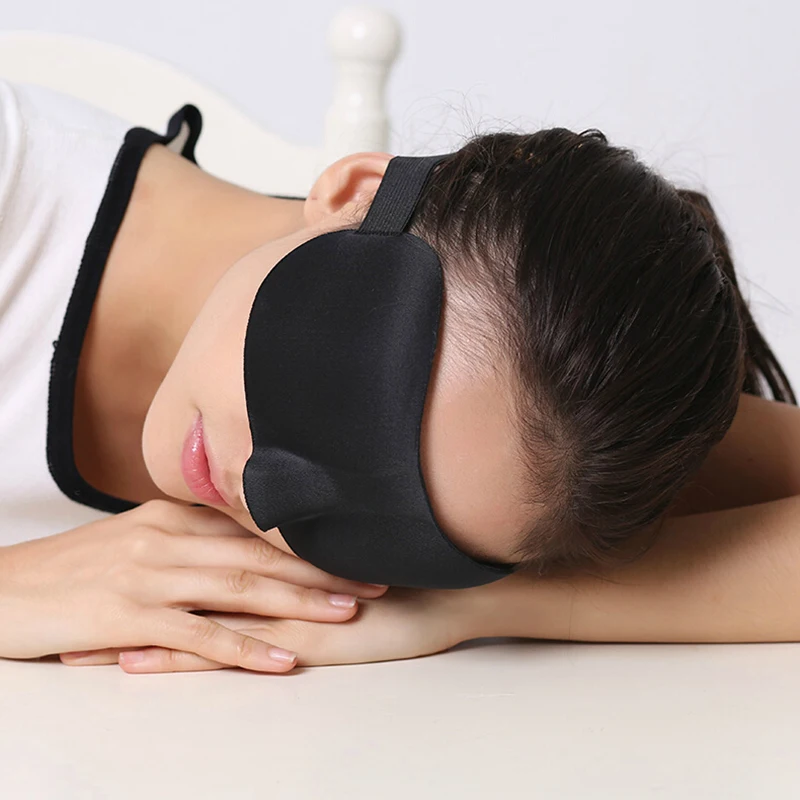 

Black 3d Sleep Eye Mask Has Nose Wing Sleep Eye Mask Soft Eye Mask Cover Rest Relaxed Sleep Blindfold