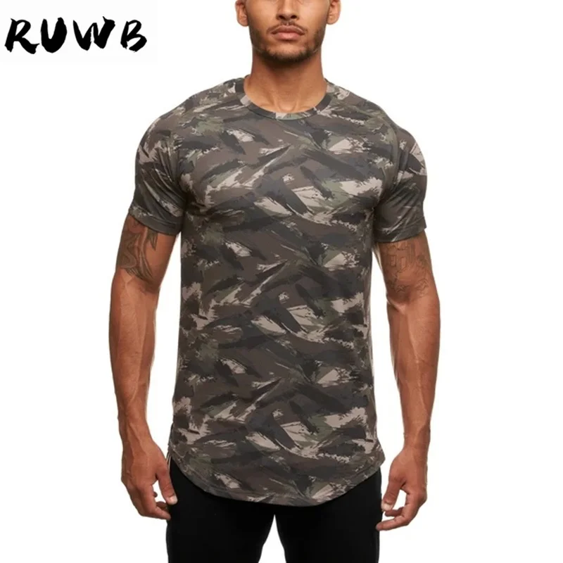 

Summer Rashguard Mens Sports Running T-shirt Men Camouflage Gym Fitness Training Shirts Dry Fit Sportswear Top Soccer Jerseys