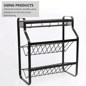 

1 Pc Kitchen Storage Rack Three-layer Seasoning Bottle Holder (Black)