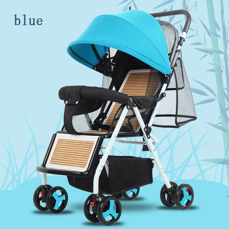 Детская коляска легкая портативная дорожная система может быть на Yhe самолет коляски для новорожденных B тележка девочка мальчик для детей - Цвет: blue
