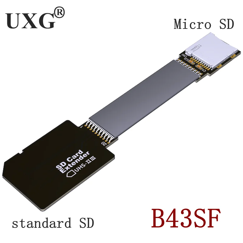 Micro sd tf Cartão de Memória Kit sd Macho para sd Fêmea Extensão Macia Uhs2 Uhs-iii Flexível Plana Cablefpc Cabo Extensor 10cm 30cm 1m - Imagem 3