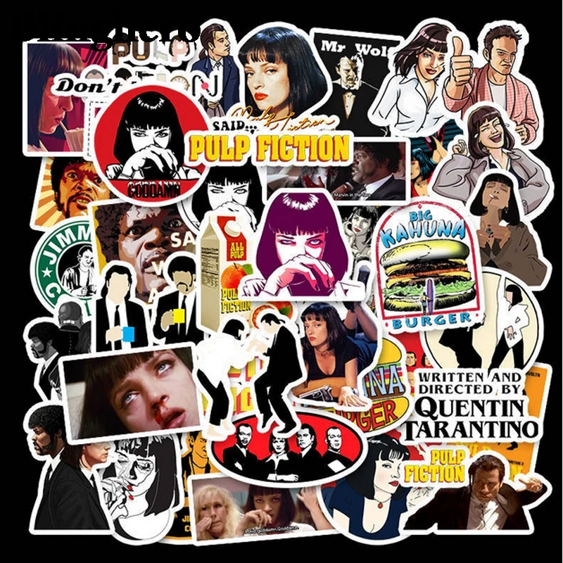 

CA940 50pcs/set Pulp Fiction Graffiti Sticker for Skateboard Luggage Laptop Bicycle Waterproof Stickers