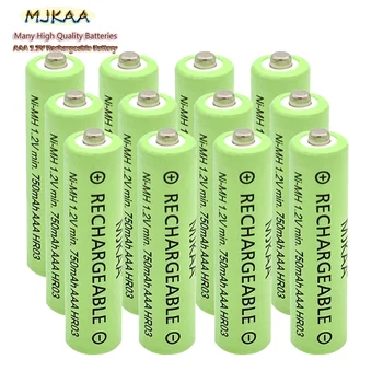 

10-16PCS/MJKAA NI-Mh AAA HR03 750Mah 1.2V Rechargeable Battery 3A Ues for Clock,mouse etc