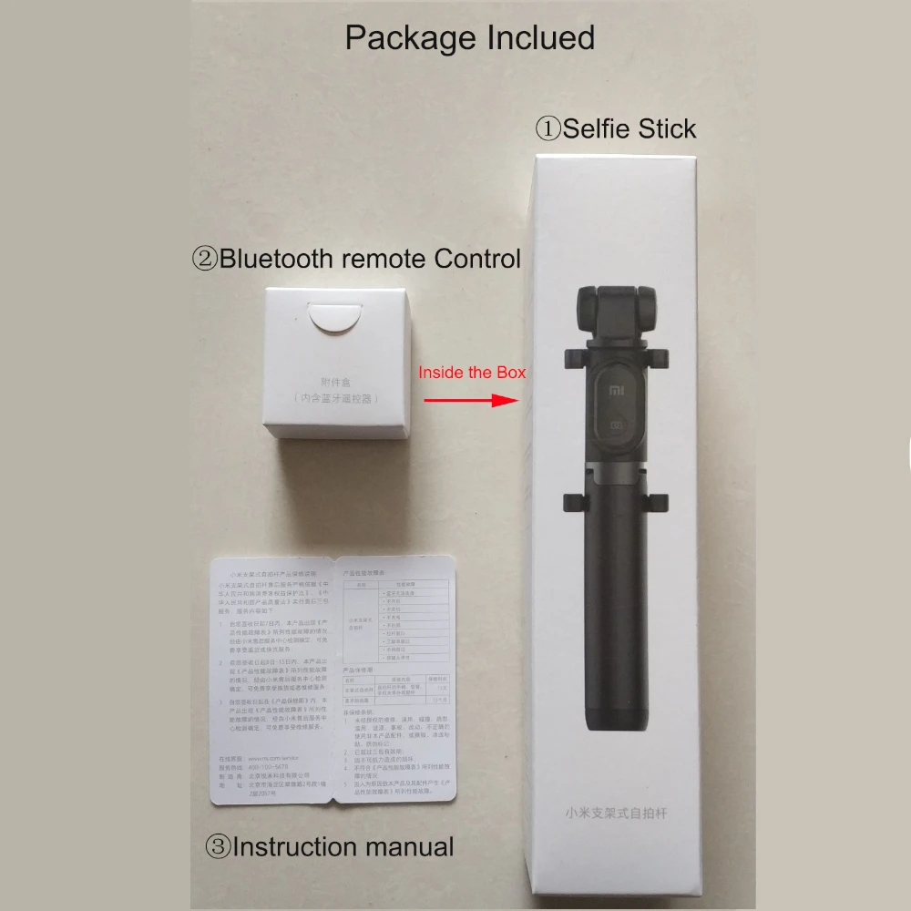 Оригинальная селфи палка Xiaomi для телефона Bluetooth мини Трипод Палка с беспроводным