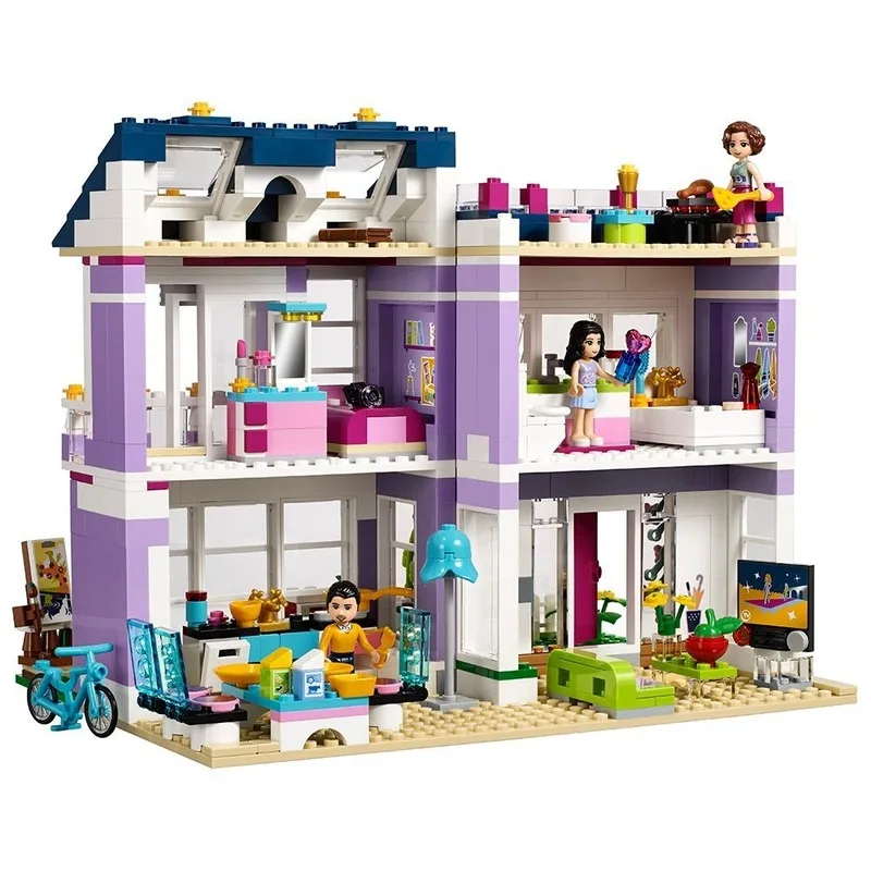 Günstig Kompatibel mit Legoinglys Freunde Emma der Haus 41095 Bausteine Emma Mia Figur Pädagogisches Spielzeug Für Kinder Mädchen