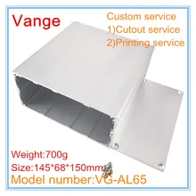 1 шт./лот, алюминиевая коробка серебристого цвета 6063-T5, алюминиевый корпус, чехол 145*68*150 мм для электронных устройств