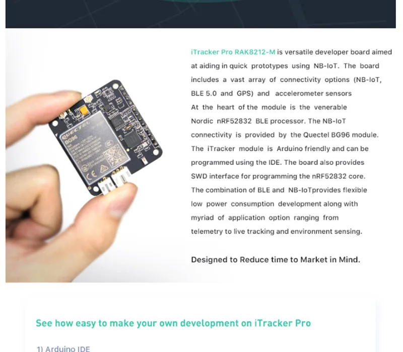 ITracker Pro сенсор Sode NBIoT BG96 Дистанционное позиционирование IoT модуль с BLE Bluetooth 5,0 BLE gps сотовая связь низкая стоимость Q083