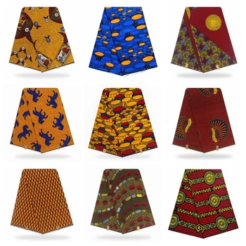 

New Guaranteed Real Tissus Wax Block Prints In Original Wax 100% Cotton Veritable Wax Veritable African Ankara Fabric Aso Ebi