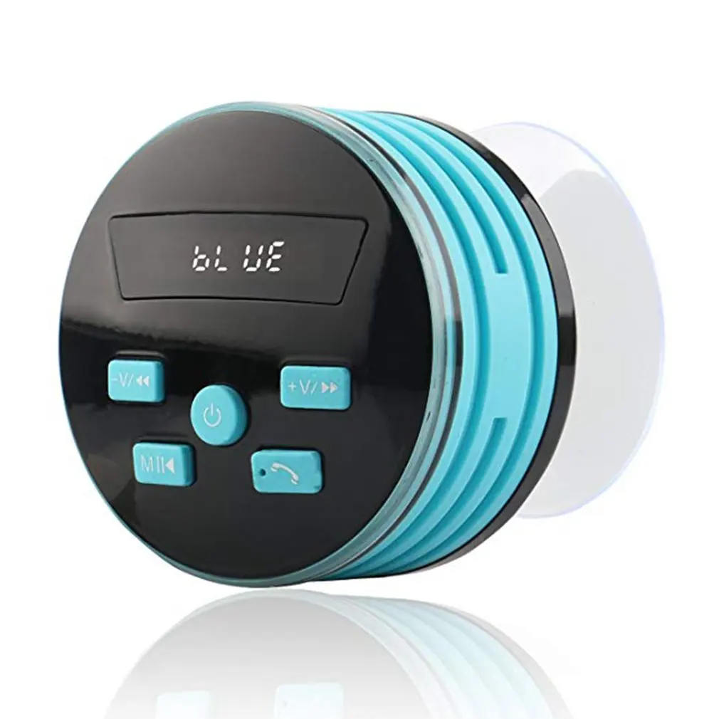 Blue IPX7 Водонепроницаемая Беспроводная колонка с fm-радио Встроенный микрофон Портативный Душ радио сабвуфер превосходный звук - Цвет: Blue
