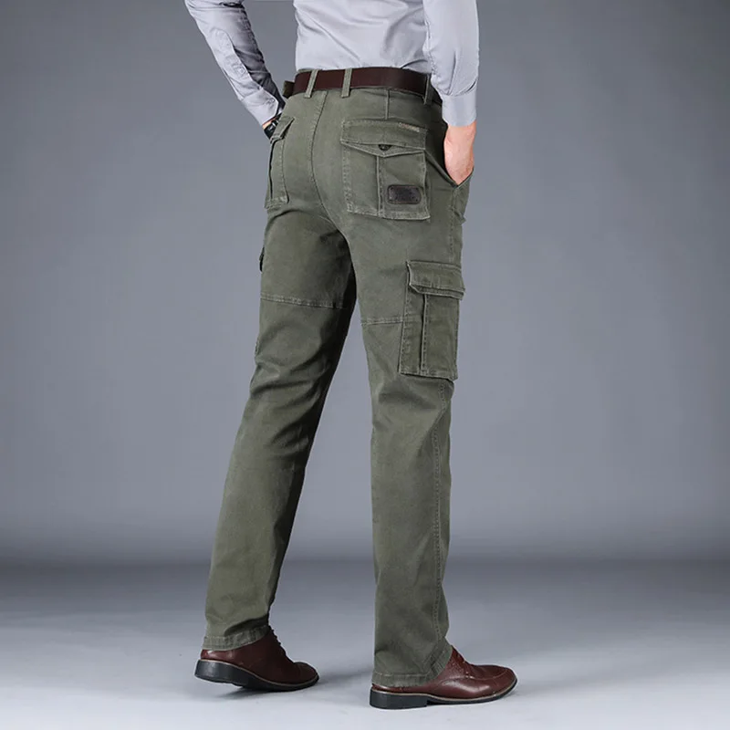 KIOVNO мужские повседневные брюки-карго с несколькими карманами, военные свободные прямые брюки для мужчин, размер 30-44