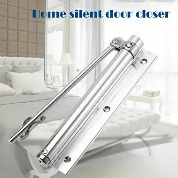 

1PCS Mini Automatic Closing Door Closer Single Spring Strength Adjustable Surface Mounted Fire Rated Door Hardware Random Color