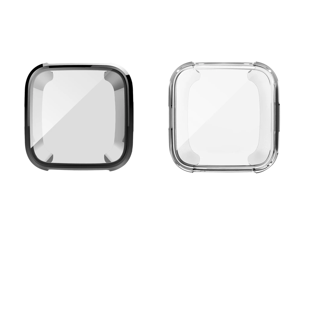 2 Pieces Protector Case Screen Protector 40mm Overall Protective Case TPU Ultra-Thin Watch Cover for Fitbit Versa Smart Watch