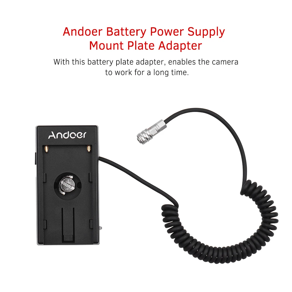 Andoer камера blackmagic Cinema BMPCC 4K блок питания адаптер с пружинным кабелем для sony NP-F970 F750 F550 батарея
